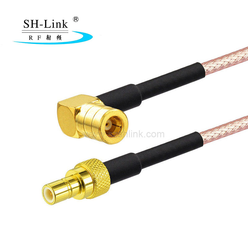 SMB right angle female to SMB male straight with RG316 cable